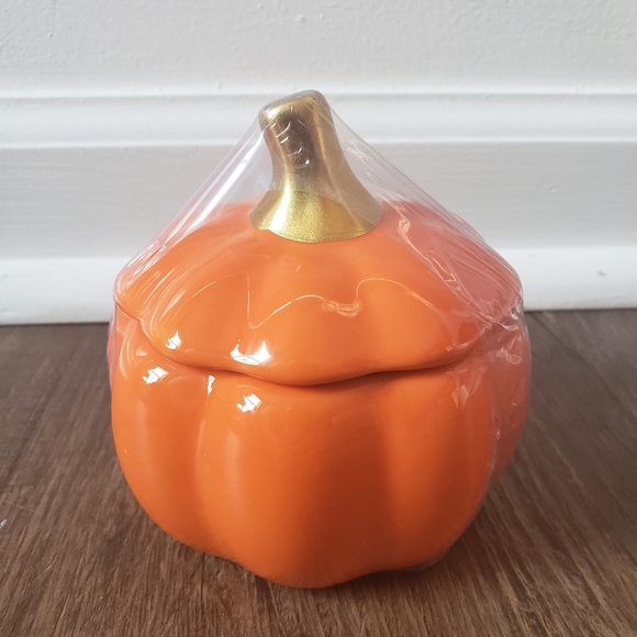 Other - Ceramic pumpkin with lid halloween fall autumn